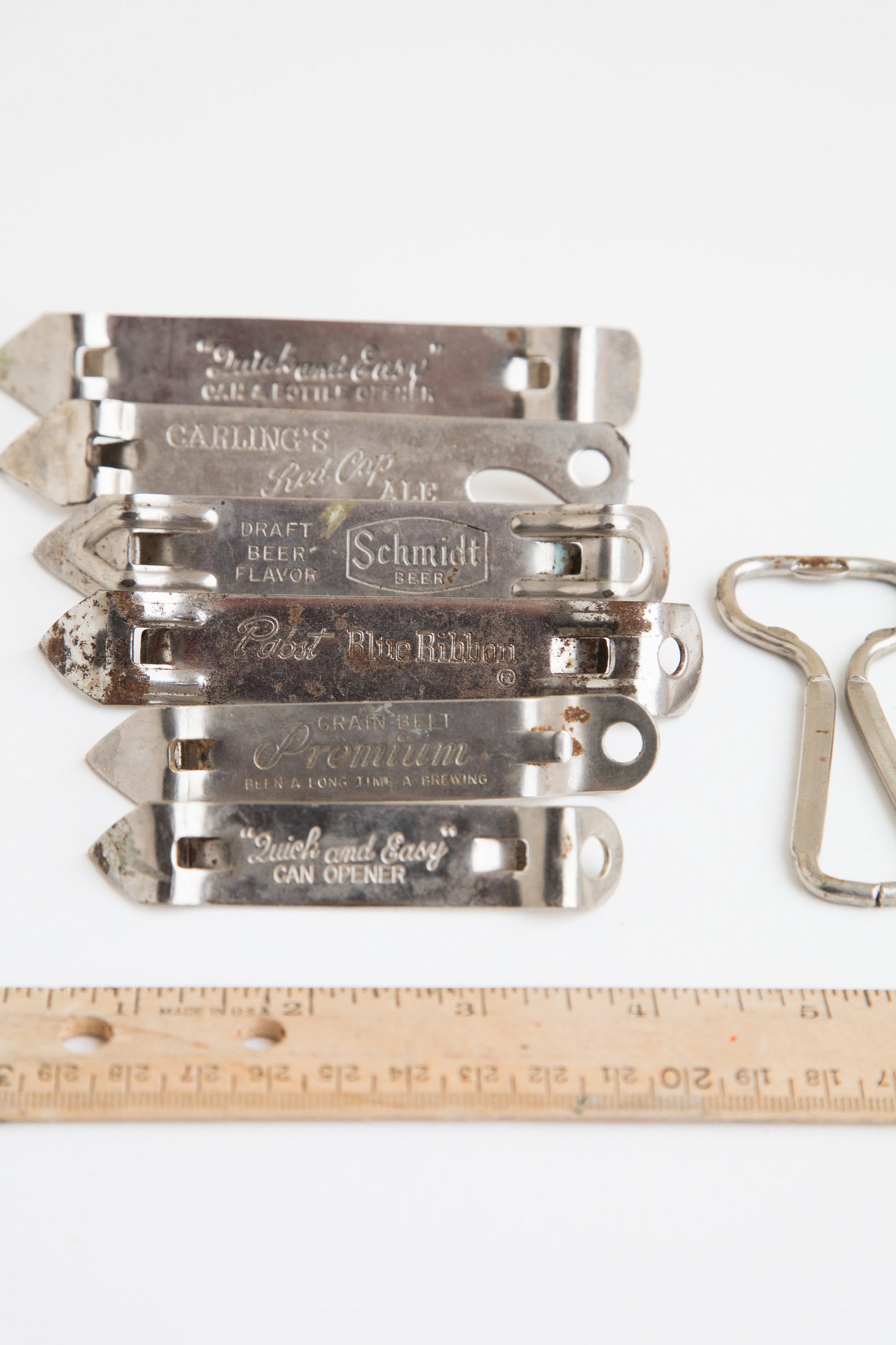 Assortment of 7 Different Vintage Beer Can Openers From the Etsy