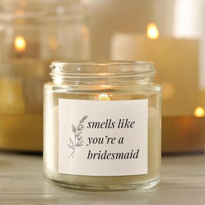 Brautjungfer Vorschlag Kerze Geschenk für Hochzeit Party Favors Braut Party Andenken Duftkerze für Trauzeugin Junggesellinnenabschied