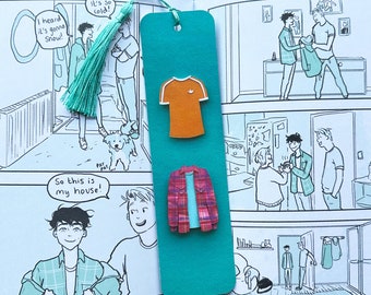 Nick & Charlie - Cut Paper Art - FLAT BOOKMARK