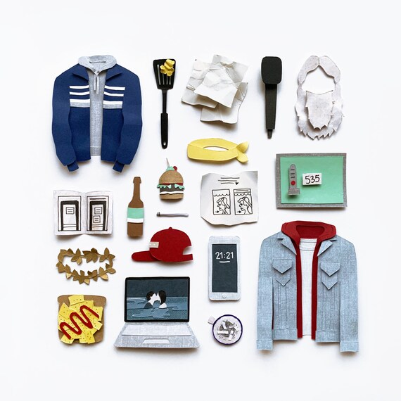 Skam Isak Even Evak Papercut PRINT 8x8in UK