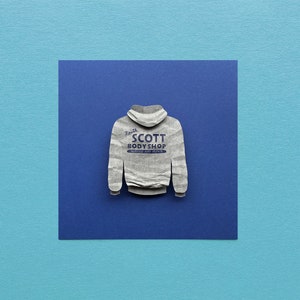 Scott Hoodie Papercut -  PRINT 5x5in