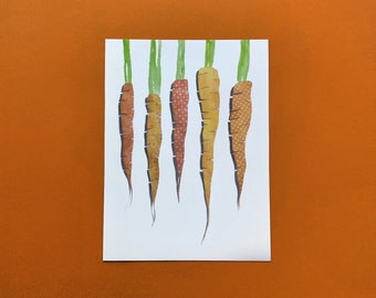 Paper Carrots - 5x7in Print