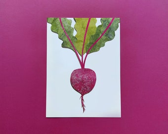Beet PRINT - Cut Paper Art - Food