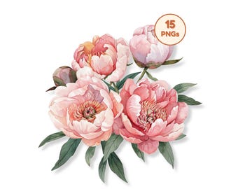 Bloemenboeket clipart png bundel, bruiloft bloemstuk illustratie, romantische botanische graphics, elegante decorelementen