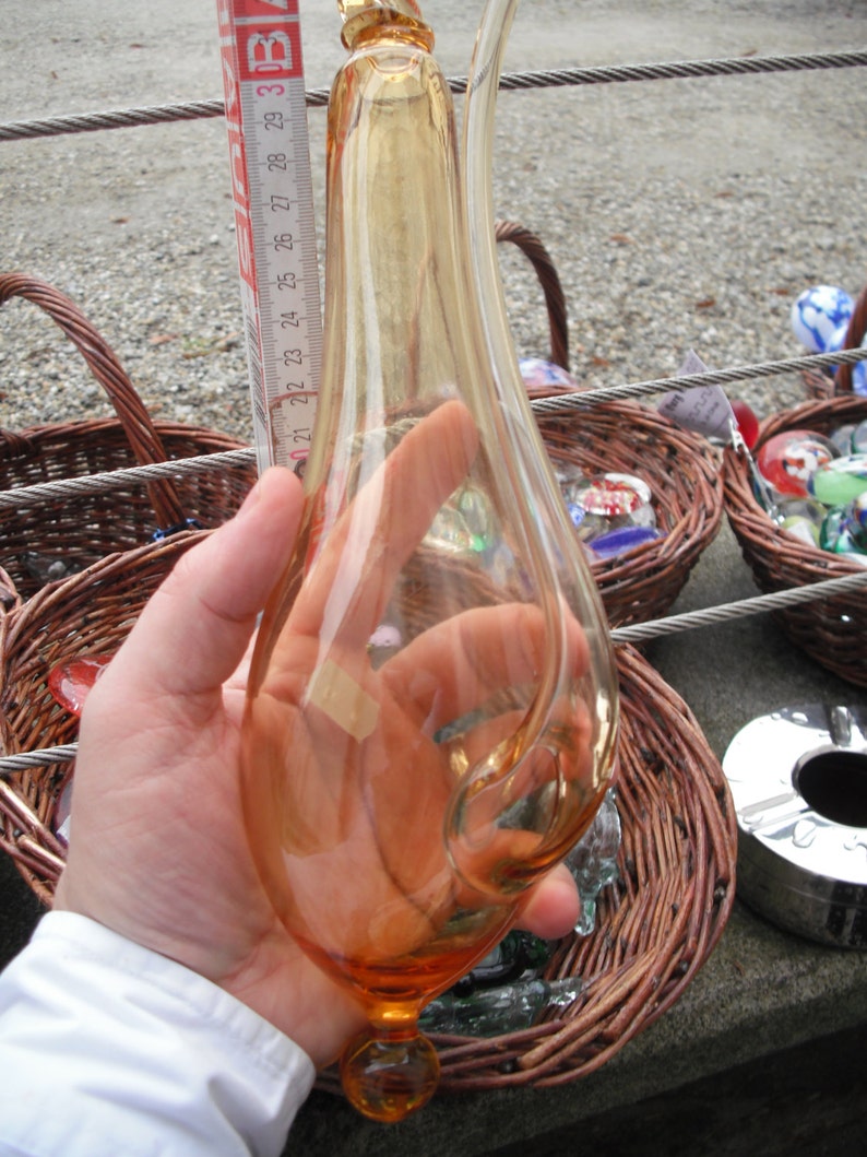 Handblown Weather Glass Goethe Barometer Amber GOLD USA, Glaswork