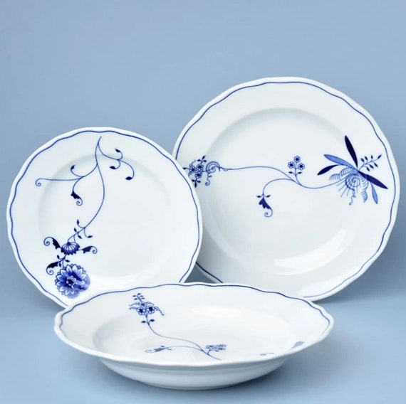 ORIGINAL BOHEMIA ZWIEBELMUSTER MADEIN CZECHR★ブルーオニオン★アンティークレトロ洋食器西洋陶器茶器コーヒーカップ／ティーカップ3客 Original Bohemia ZWIEBELMUSTER Mug CZECH Republic Blue