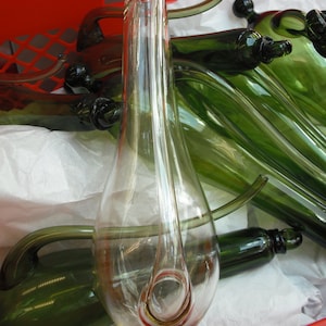 Mundgeblasenes Wetterglas Goethe Barometer Transparent USA, Glaswerk Barbora Czech Rep.