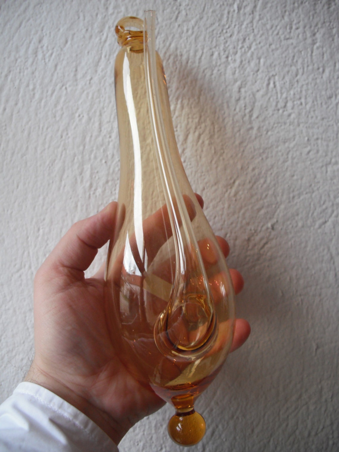 Handblown Weather Glass Goethe Barometer Amber GOLD USA Etsy