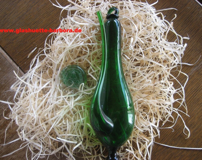 Handblown Weather Glass Goethe Barometer Deep Green USA, Glaswork ...
