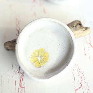 Lemon Ceramic Spoon Rest- Minimalist Spoon Rest- Lemon Pressed Dishes