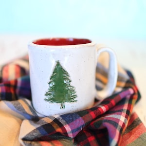 Christmas Tree Mug Ceramic Holiday Coffee Mug image 1