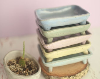 Pastel Classic Soap Dish- Ceramic Soap Dish- Vintage Style