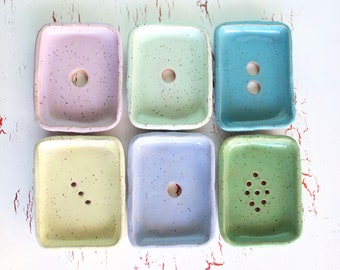 Modern Flat Soap Dish- Ceramic Soap Dish- Unique Soap Dish