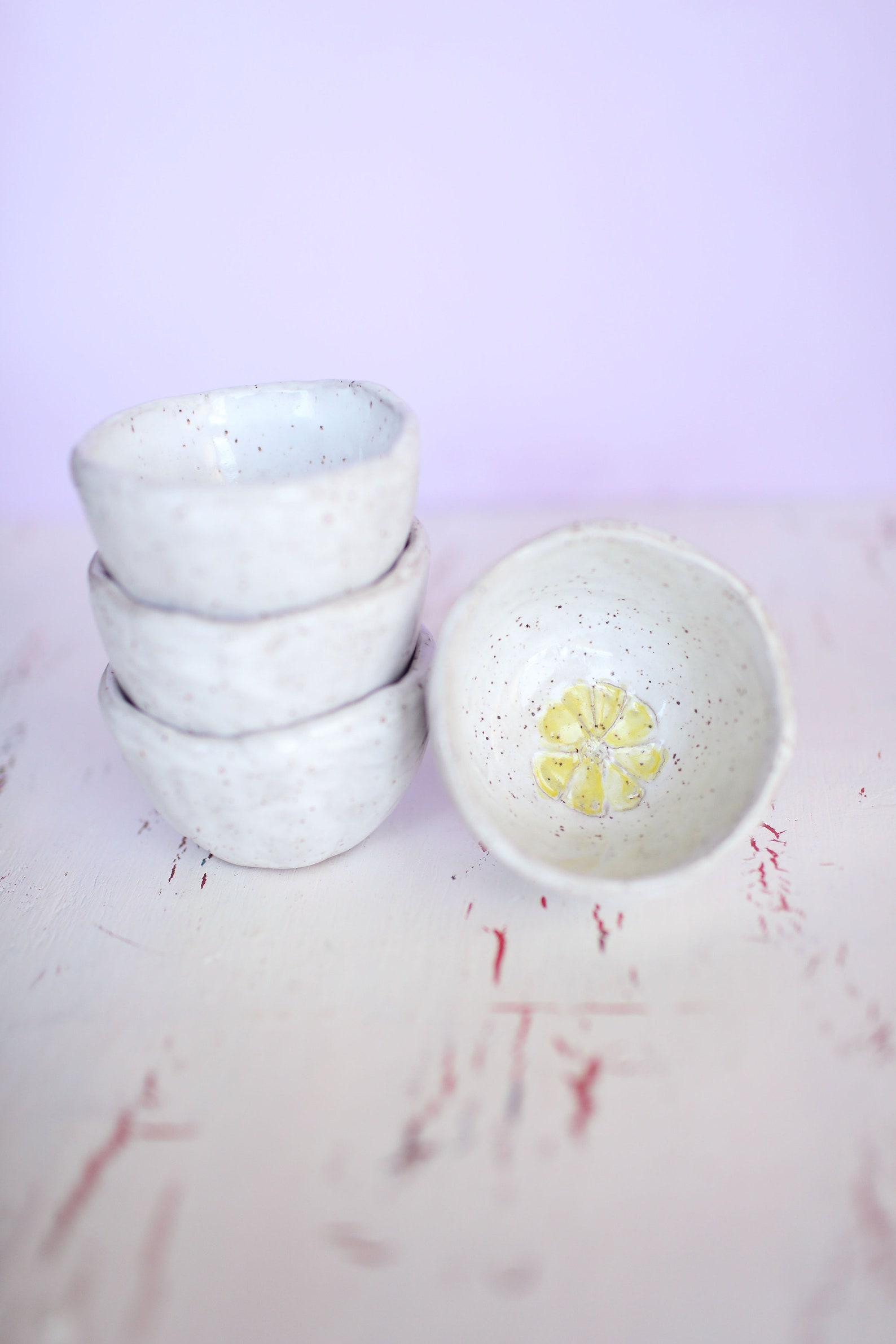 Lemon Snack Bowls Set of Two Lemon Bowls Kitchen Ramekins Etsy