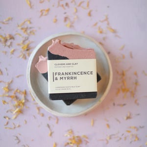 Frankincense and Myrrh Goats Milk Soap- Pure Ingredients- Artisan Soap- Handmade Cold Pressed Soap- Goats Milk Soap