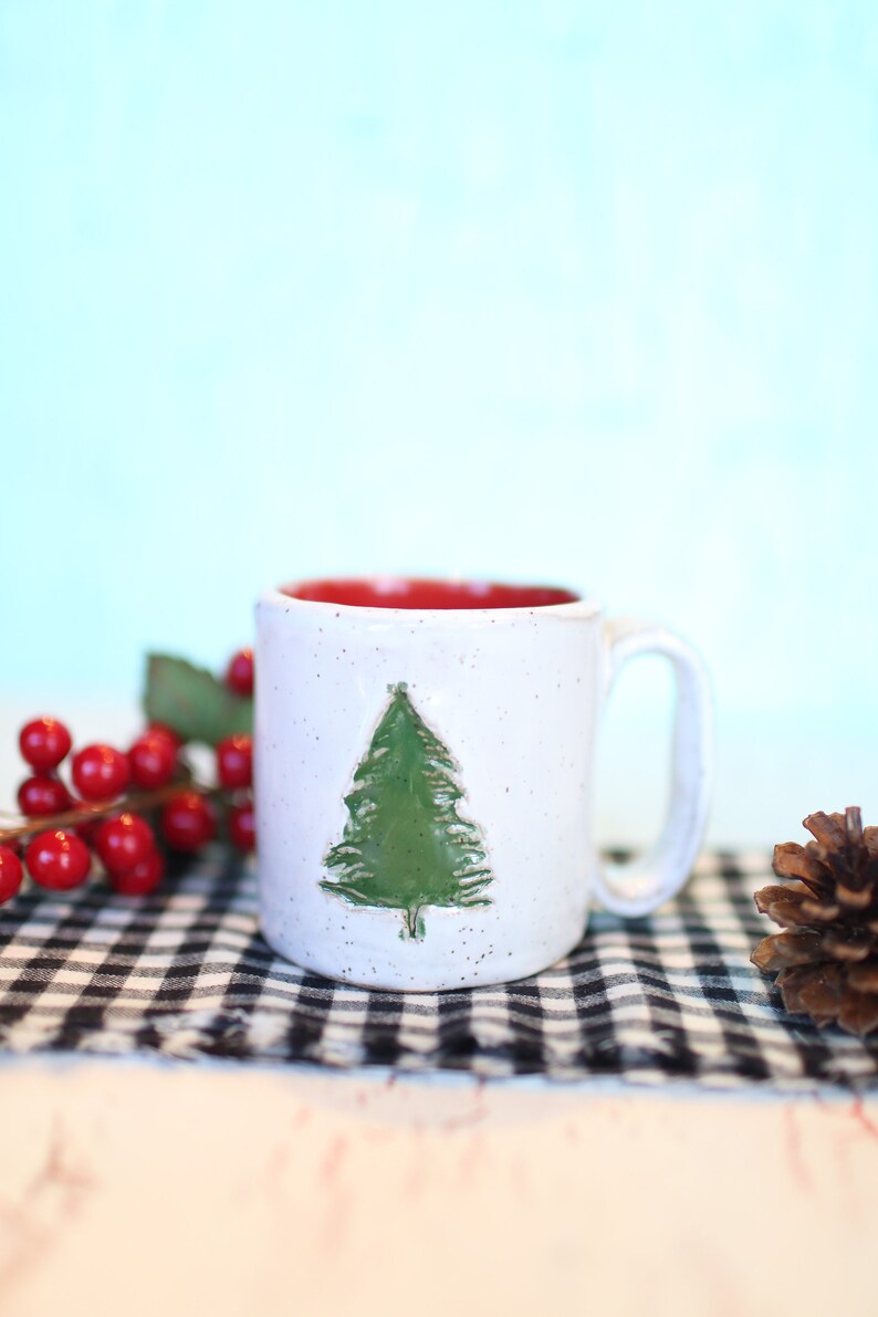 Christmas Tree Mug Ceramic Holiday Coffee Mug image 2