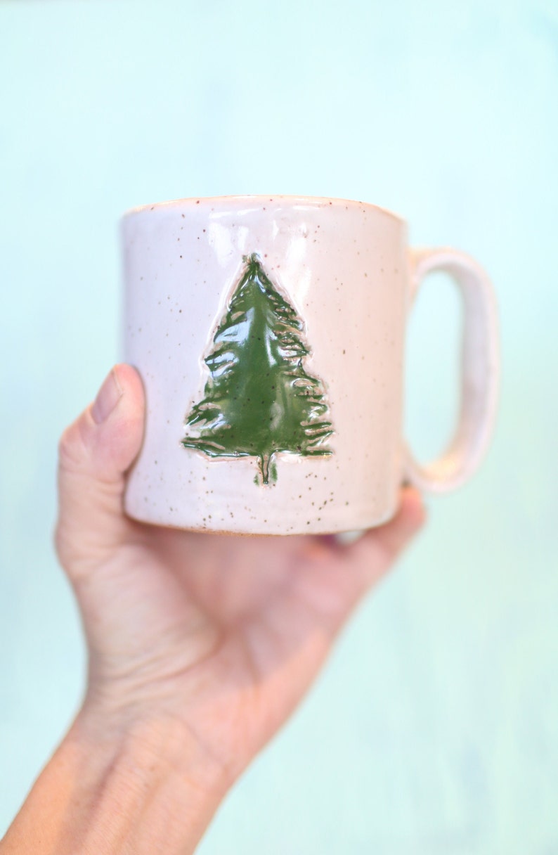 Christmas Tree Mug Ceramic Holiday Coffee Mug image 4