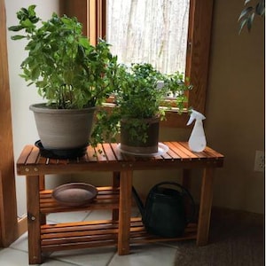 Wooden Shoe Rack Bench, Entryway Storage Bench with Shelf, Small Boot Organizer, Farmhouse Shoe Storage, Mudroom Bench
