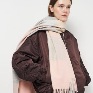 Wool Scarf Women Plaid Winter Shawl Cozy Warm Wrap Soft Checkered Design Fashion Accessory Elegant Gift for Her Casual or Office Wear