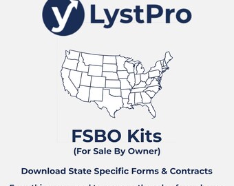 FSBO Home Selling Kit | State-Specific Forms, Contracts & Checklists | Printable PDF