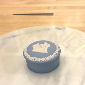 Vintage Blue Jasperware Wedgewood Trinket Box