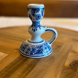 Vintage Delft Candlestick