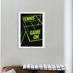 Modern Tennis Wall Art - Elegant Sports Poster for Home, Office & Athlete Gift