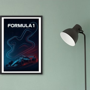 Modern Formula 1 Wall Art – Dynamic Racing Poster for Home, Office & Motorsport Fans
