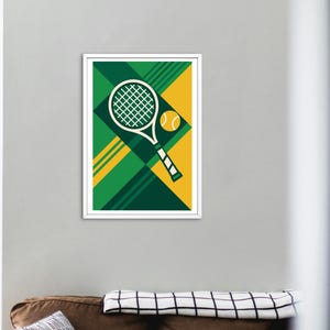 Modern Tennis Poster – Printable Wall Art – Minimalist Sports Decor – Instant Digital Download
