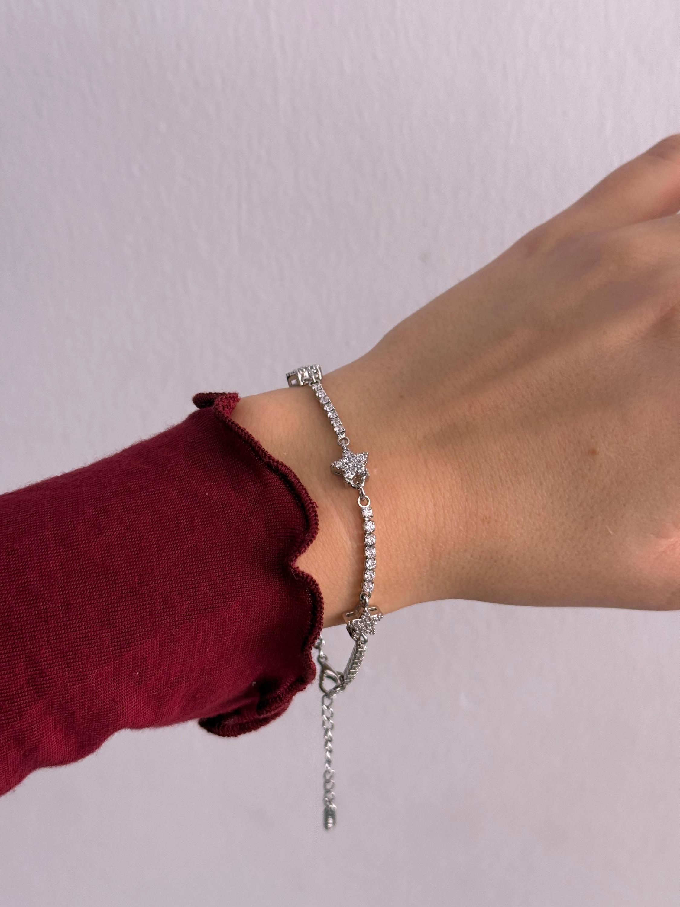 Star Line Bracelet, Star Bracelet, Star Jewelry - Etsy Israel