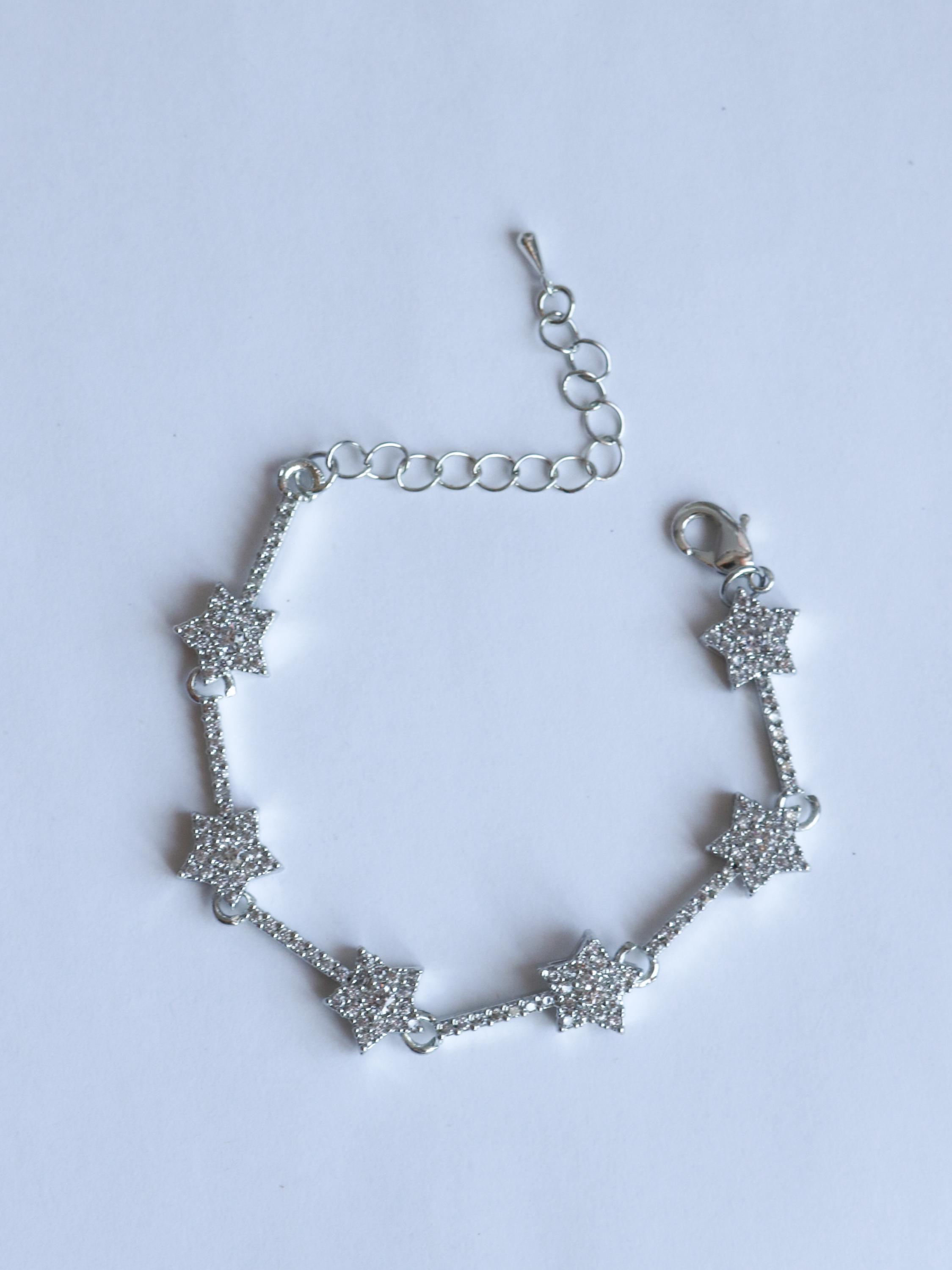 Star Line Bracelet, Star Bracelet, Star Jewelry - Etsy Israel