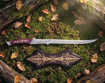 Handgjord Hadhafang-replika | Arwen Evenstar Elvdesign | Ring of Power Cosplay-rekvisita, väggbonad | Julklapp för fantasyfan