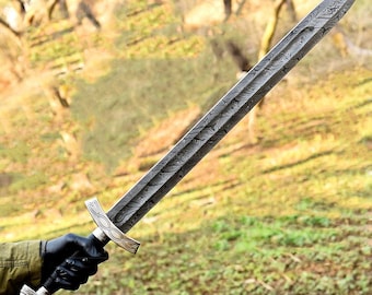 Northmen Sword Damascus Steel Viking Sword Custom Handmade Medieval Sword, Anniversary Gift