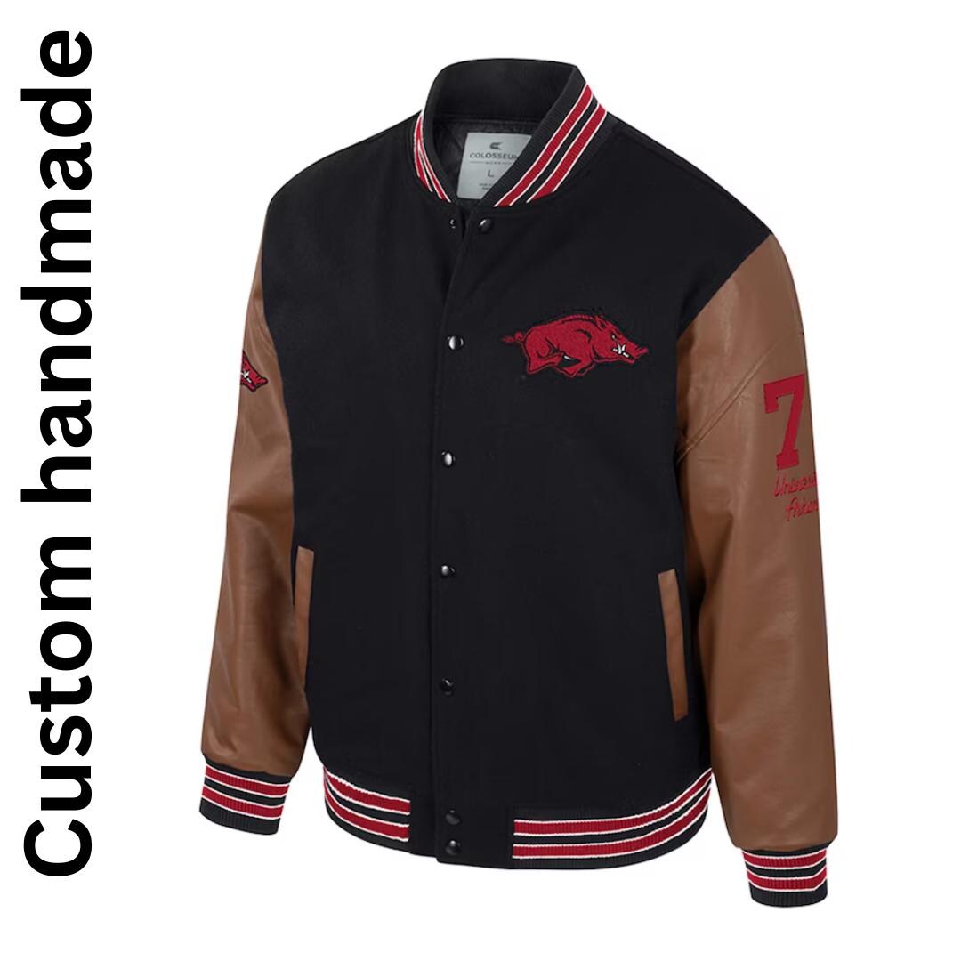 Arkansas Razorbacks Varsity Jacket | Colosseum Inspired Letterman ...