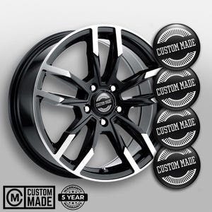 Domed Wheel Center Cap Decals - French Brands - Epoxy Resin (Set of 4)