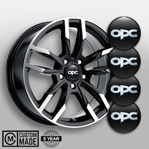 Opel OPC Wheel Center Cap Decals - Domed Epoxy Resin Stickers (Set of 4