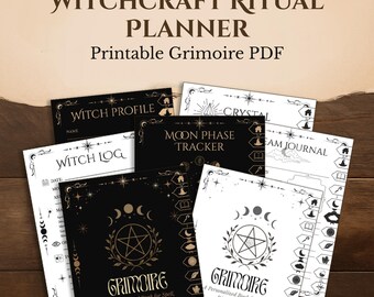 Witchcraft Ritual Planner | Printable Spell Journal, Digital Book of Shadows, Ritual & Grimoire Pages PDF