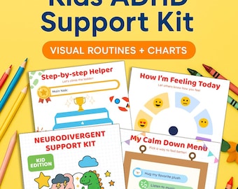Neurodivergent Kids Support Kit: Routine Charts & Visual Schedules (Digital Download)