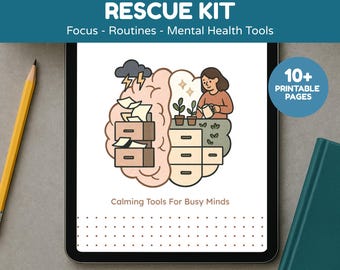 ADHD Support Kit for Adults: Neurodivergent Planner PDF (Printable Tools