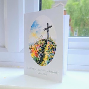 Christian Sympathy Card The Lord is Close to the Broken-Hearted | With Sympathy Card | Religious Card | Mourning Card Includes Envelope