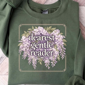 Dearest Gentle Reader Png, whistle down society papers png, spill the tea gift for fan bridge ton wisteria floral png