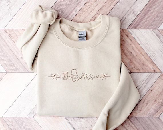 Nurse Icons PNG, Medical Professional Design, Hospital Crew Graphic Sweatshirt, Nurse Gift PNG Download