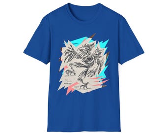 Eagle Energy Remix T-Shirt | Futuristic Neon Pen and Ink Illustration, Clothing, *No Artificial Intelligence*