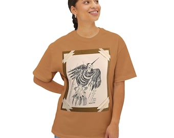 Eagle Illustration T-Shirt | Sketch Art, Tape Frame, Signed, Dated,  Clothing, *No Artificial Intelligence*
