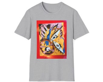 Art Against Lethal Artificial Intelligence T-Shirt | Original Paper Collage Made by Hand