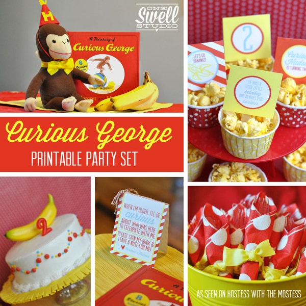 Curious George Inspired - Go Bananas - DIY Printable Party Set - As Seen on Hostess with the Mostess