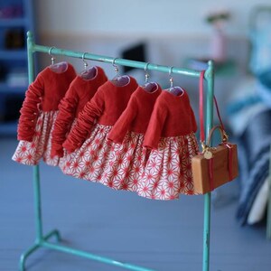 Doll Clothes Rack 1/6th Scale Blythe Barbie Metal image 3