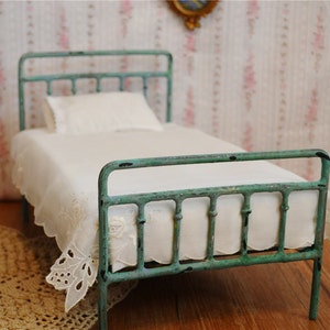 Doll Bed Victorian Style Miniature Playscale, Barbie, Blythe image 2