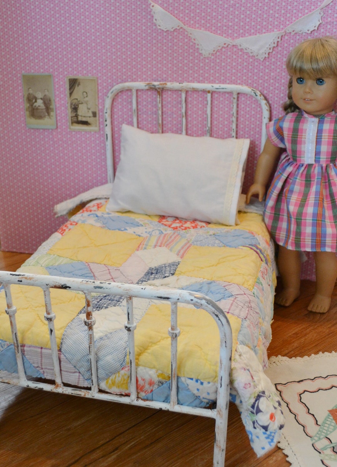 American Girl Bed Doll Bed Shabby Chic Style Etsy