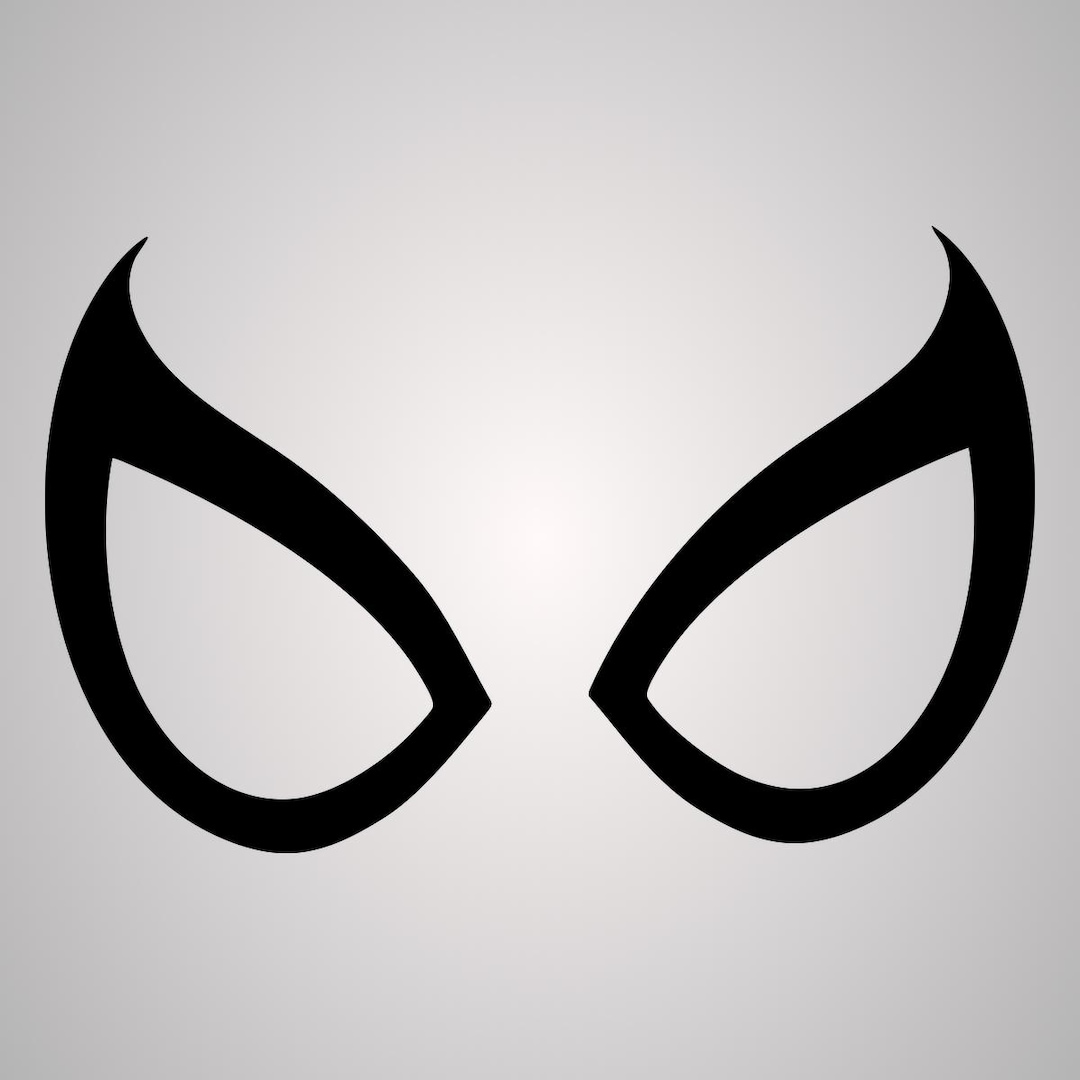 Spiderman Eyes SVG Superhero Mask Silhouette PNG Comic Eyes Clipart